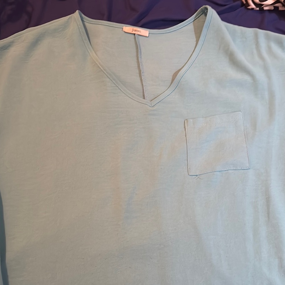 JODIFL Soft Blue Sleeveless Top